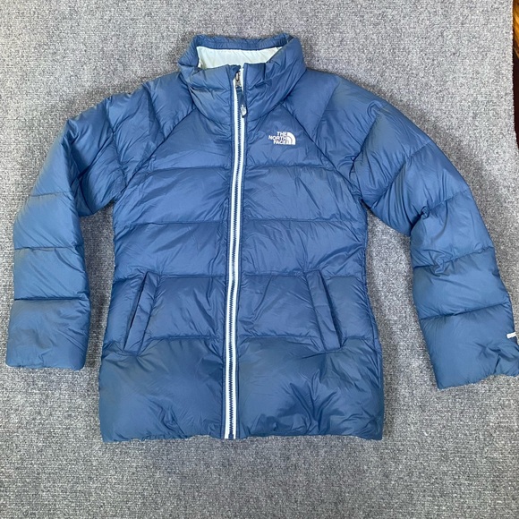 The North Face Other - The North Face Girls 550 denier Puffer Jacket  blue size medium 10/12